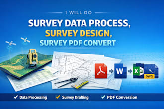 do survey data process, survey design, survey pdf convert
