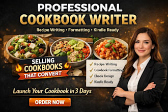 write cookbook recipe book, cookbook formatting, cookbook writer, ebook writer
