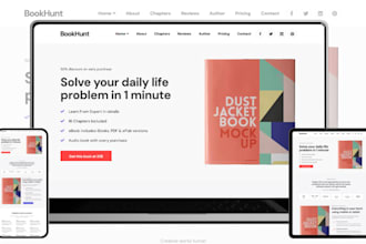 design book author website, children ebook promotion, author portfolio website