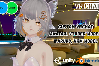 create, fix, rig, convert 3d model for vrchat, warudo, vrm, vroid, sfm and gmod