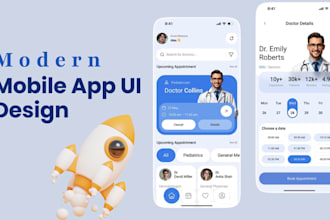 design modern mobile app design in figma