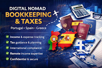 do portugal, spain and greece digital nomad bookkeeping and taxes