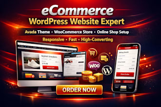 build a professional ecommerce wordpress website using avada theme