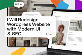 redesign wordpress website with modern UI and SEO optimization