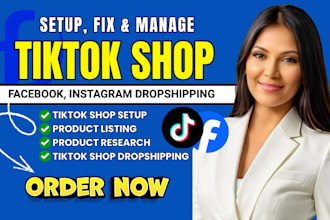 run tiktok shop setup as tiktok shop manager, tik tok shop, tiktok dropshipping