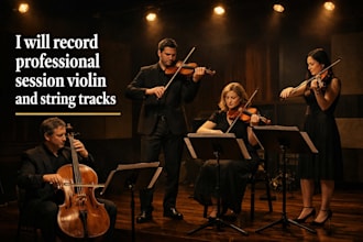 record professional session violin, viola cello string tracks