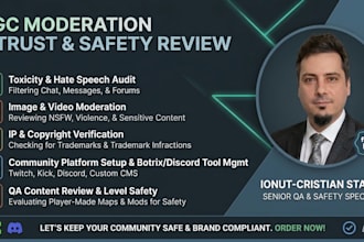 review and moderate user generated content