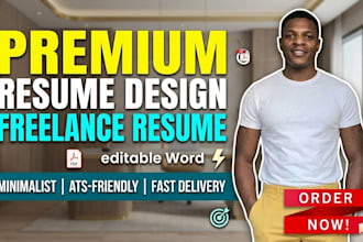 design a minimalist resume design template for freelancers and consultants