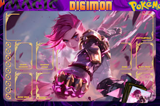 create tcg playmat design, yugioh, mtg, anime, one piece for your card game