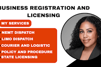 set up and license dispatch services to taxi, nemt, limo, courier logistics