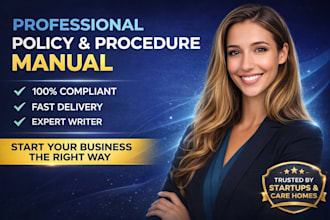 write custom healthcare policies and procedures manual, caregiver handbook