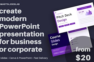 create modern powerpoint presentation for business or corporate