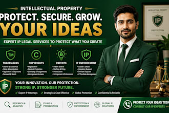 provide intellectual property legal services, trademarks, copyrights, and IP