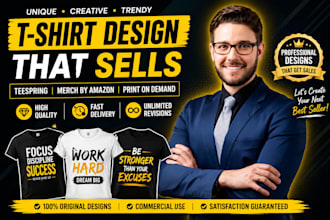 create a bulk t shirt design for teespring, merch, redbubble and printful