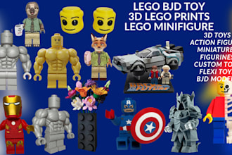 3d lego model, 3d lego minifigure, 3d print lego, lego style, lego collector toy