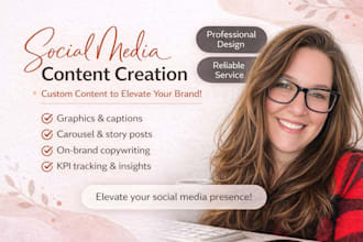 design your social media content and report KPI