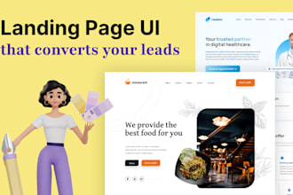 do website ui ux design, landing page ui ux in figma