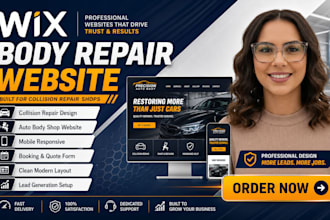 build wix body repair website collision repair website redesign