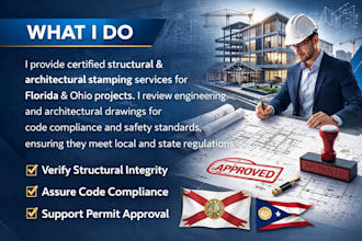 provide structural, architectural design and floida stamping