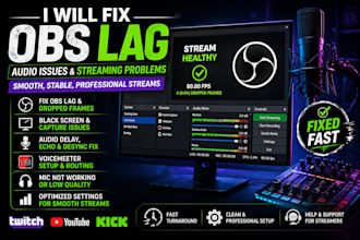 fix obs lag and audio issues for streaming