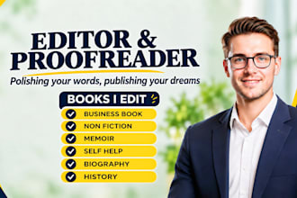 edit and proofread your business book, non fiction, memoir and self help