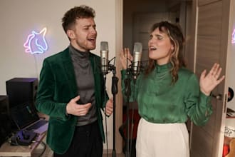be your duet singer, female and male vocal, harmony backing vocal