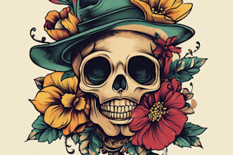 create a traditional or neo traditional oldschool tattoo