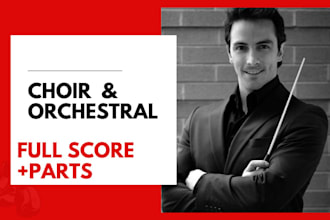 create a detailed piano, choir, or orchestra arrangement from your audio
