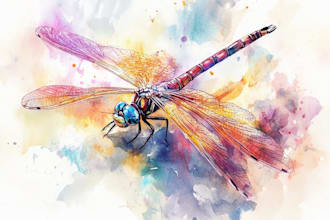 illustrate anything in watercolor style