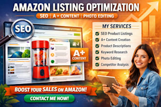 do amazon listing product description photo editing SEO a plus content