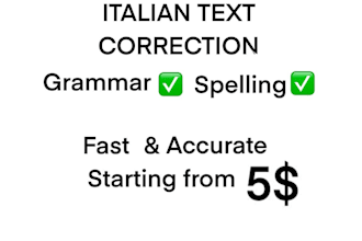do accurate italian text correction and data entry