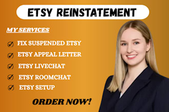 reinstate your suspended etsy account and write winning appeal