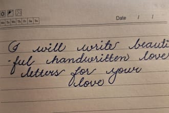 write beautiful handwritten love letter for your love
