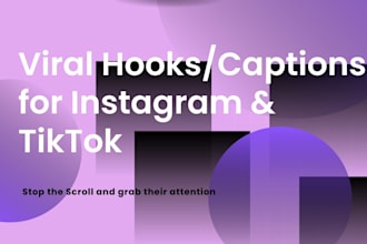 write viral instagram and tiktok hooks for your niche