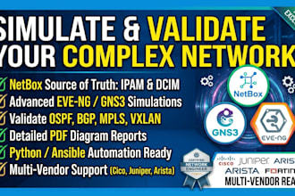 simulate and analyze complex networks using netbox gns3 and eve ng
