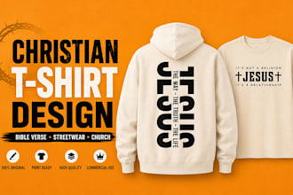 design modern christian streetwear and bible verse t shirts