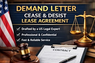 write legal writing cease desist letter demand letter legal contract US lawyer