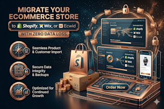 migrate your ecommerce store to shopify, wix, or ecwid with zero data loss