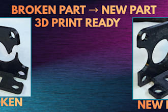 recreate your broken part as a 3d cad model for 3d printing