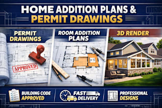 do home addition permit drawing room addition architectural plan