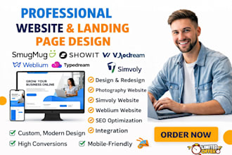 design website squarespace typedream weblium showit smugsmug pixiest carrd