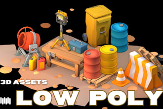 create low poly assets for your game or project