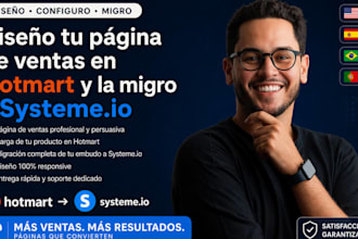 design hotmart sales page, upload your product and migrate funnel to systeme io