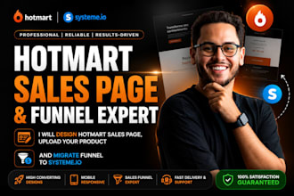 design hotmart sales page, upload your product and migrate funnel to systeme io
