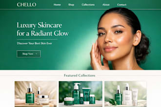 build organic skincare shopify cosmetics store anti aging store skincare website