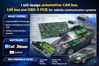 design automotive can bus lin bus, obd ii pcb for vehicle communication systems