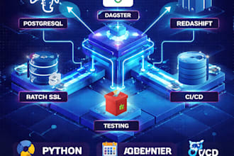build scalable data pipelines using dagster, AWS, postgresql, and redshift