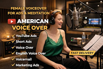 do promotional commerical ads narration female voiceover meditation asmr