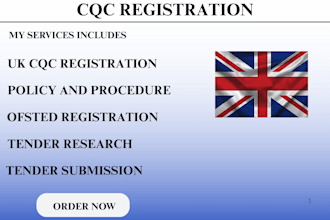 do cqc registration, UK tender writing, policy and procedure