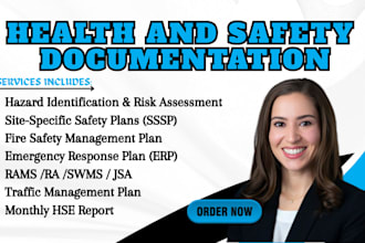 write comprehensive health and safety documents erp, risk assessments, sops